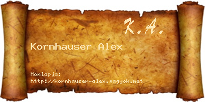 Kornhauser Alex névjegykártya
